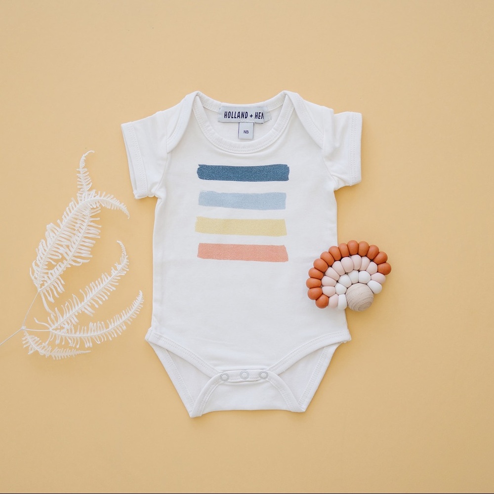 Rainbow baby bodysuit organic cotton